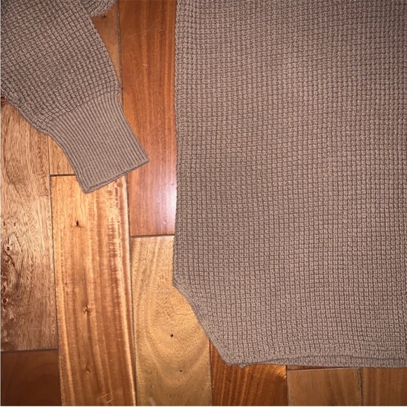 Michael Kors Waffle Knit Sweater Camel Cowl Neck - Picture 10 of 11